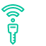 Icon Illustration of a key with wifi symbol above the key